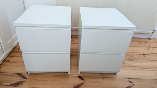 Ikea malm bedside tables - ikea,