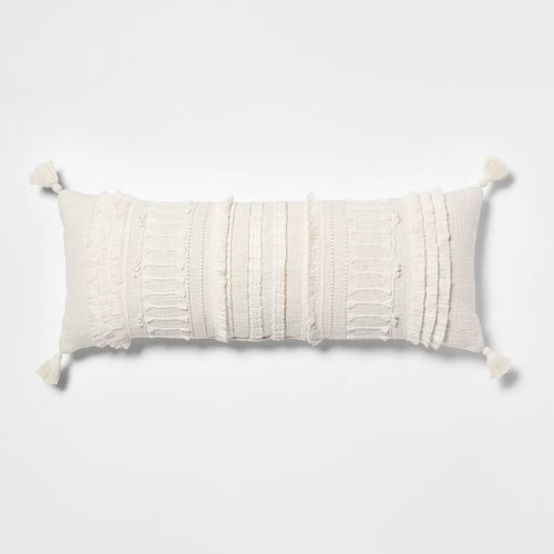 Oversized oblong woven knotted - oblong,