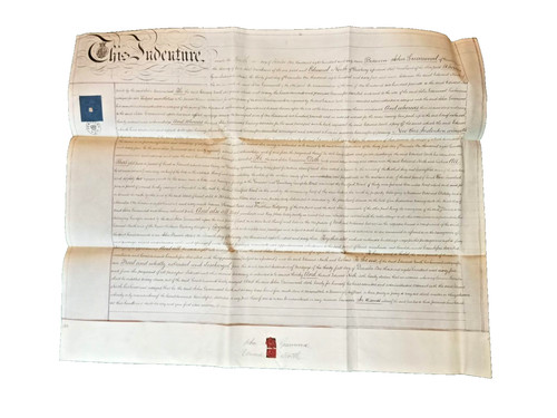 Victorian vellum indenture - vellum,