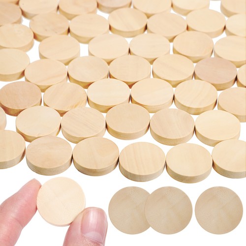 100 pcs round wooden discs - 100,