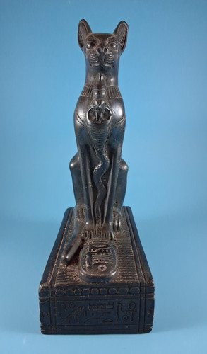 Egyptian seated cat figurine - egyptian,