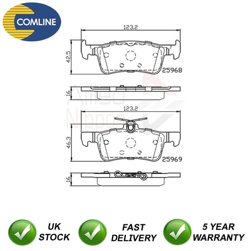 Brake pads set rear allied - set,