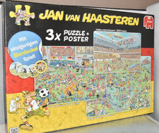 JUMBO 3 x FOOTBALL JIGSAW PUZZLES SET JAN VAN HAASTEREN