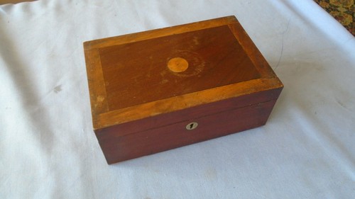 Antique sewing box mahogany - antique,