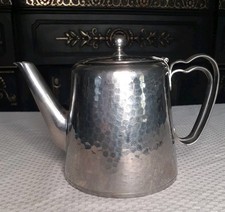 Vintage Retro Olde Hall Warwick Stainless Steel Hammered 2 Pint Teapot 