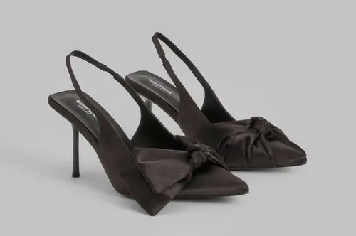 Wide fit satin bow - bow, court