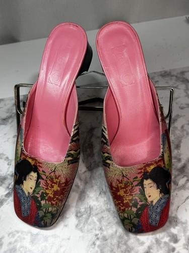 Icon pink leather mules - icon,