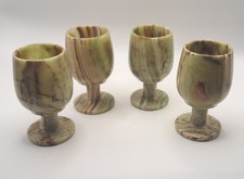 Set of 4 Vintage Green Onyx