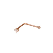 9ct Rose Gold & Clear CZ