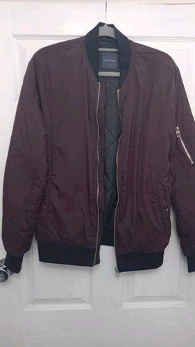 Zara man bugandy bomber - man,