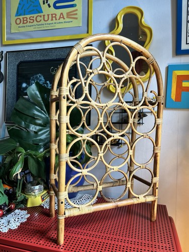 Vintage 1970s bamboo rattan - vintage,