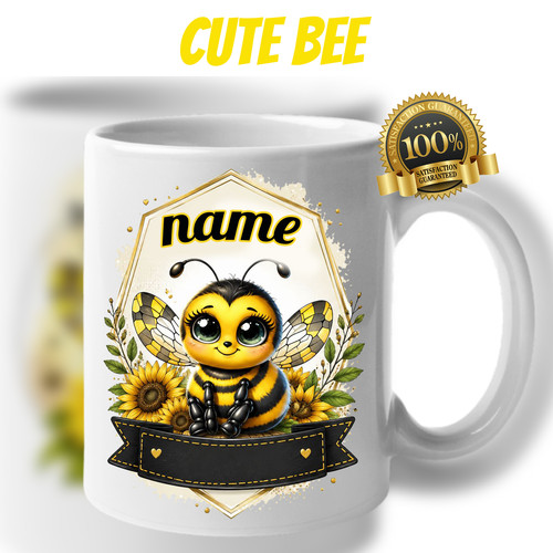 Personalised cute bee coffee - cute,