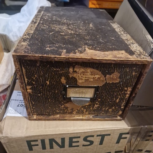 Vintage filing cabinet box - vintage,