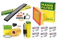 FITS BMW 330i E46 PETROL COMPLETE MANN FILTER SERVICE KIT WITH NGK PLUGS X 6