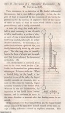 DESCRIPTION OF A DIFFERENTIAL THERMOMETER. AN UNCOMMON ORIGINAL ARTICLE FROM THE
