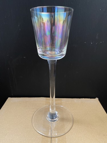Glass candle holder long stem - glass,