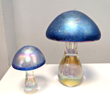 Glass paperweight mushroom - glass,