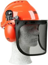 Oregon Yukon Chainsaw Safety Helmet with Protective Ear Muff & Mesh Visor 562412