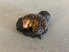 Bowbrook Studios Hedgehog with Strawberry 4cms Tall Ornament Decoration