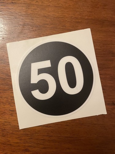 Caravan 50mph vinyl sticker - 50mph,