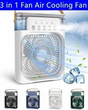 3 in 1 Fan Air Conditioner Small Water Air Cooler LED Air Cooling Fan UK