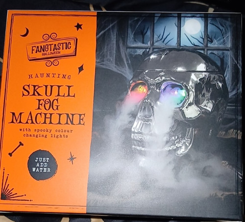 Halloween skull fog machine - fog, l