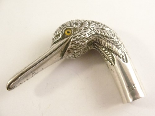 Rare edwardian silver heron - rare,