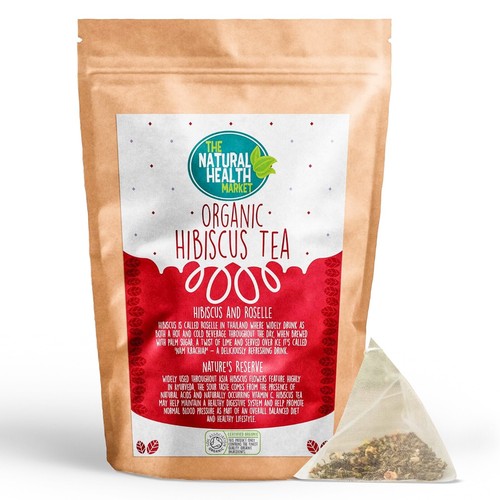 Organic hibiscus tea bags - hibiscus,