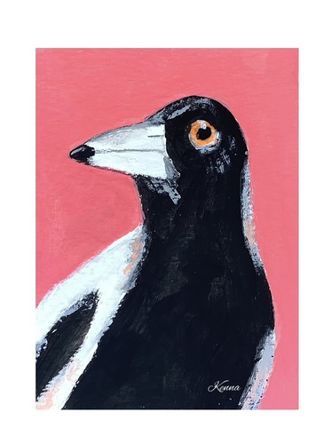 Aceo gouache painting kenna - aceo, by