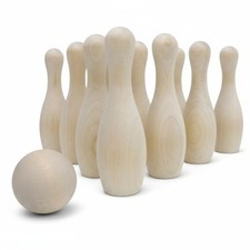 10- 5" Natural Wooden Bowling