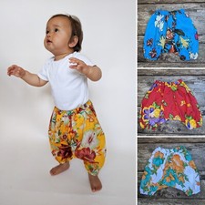 Children's floral harem trousers baggy hippie hippy kids baby boho pants 0-8 yrs