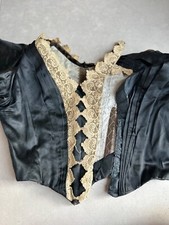 Edwardian black silk cream