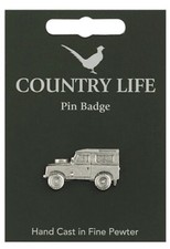 4x4 Land Rover Defender Silver Pewter Lapel Pin Badge