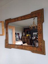 Rare Large Arabesque Style Vintage Mirror Andalucian Spanish Circa 50s