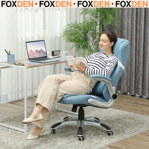 Blue executive office chair - office,