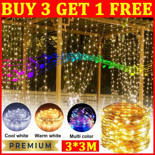 300 led curtain fairy lights - 300,
