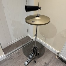 3 Leg Hi Hat Cymbal Stand, Pedal, DDrum D2 Crash Cymbal & Cow Bell Ready to Play