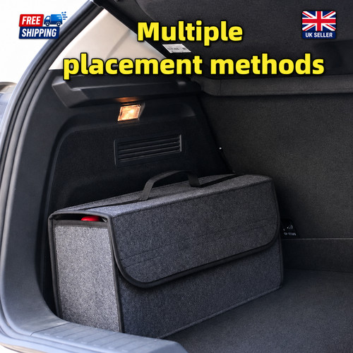 Grey car boot organiser felt - grey,
