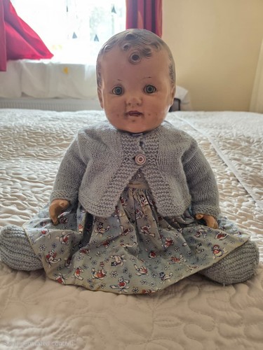 Vintage porcelain baby doll - vintage,