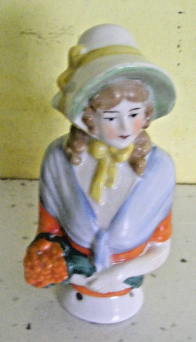 Vintage pin cushion doll half