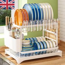 2 Tier Dish Drainer Rack with