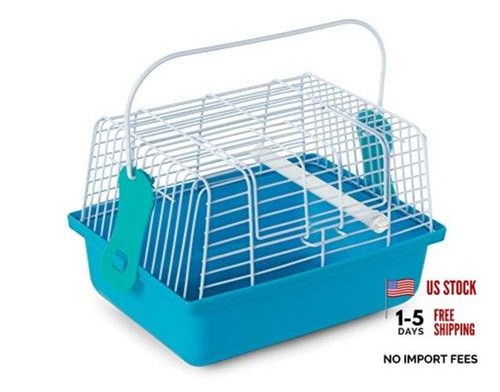 Blue travel cage for birds - cage, and