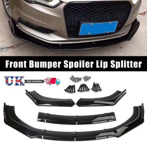 Gloss black front bumper - front,