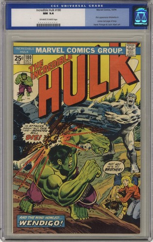 Incredible hulk 180 cgc 9 - -,