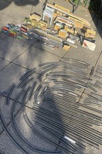 Job Lot OO Dismantled Layout/Track/Buildings/Accessories. See Photos For Info