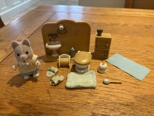 Sylvanian Families Tailbury Dog Brother At Home Bathroom Set Vintage Old Sticker