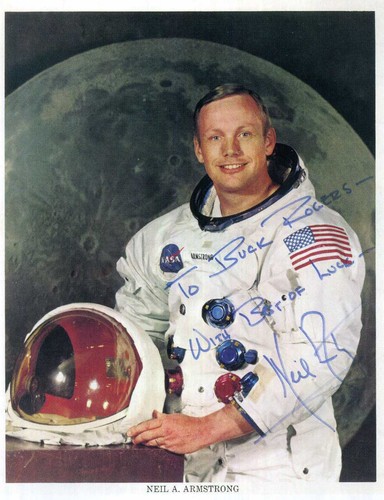 Neil armstrong signed photo - neil,