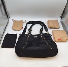 Storksak Black Canvas Changing Bag with Accessories (#H1/19)