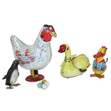 3 Wind-Up Mechanical Tins &