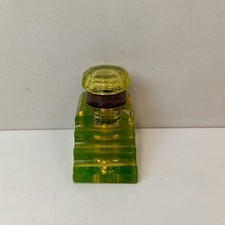 Vintage Uranium Glass Inkwell